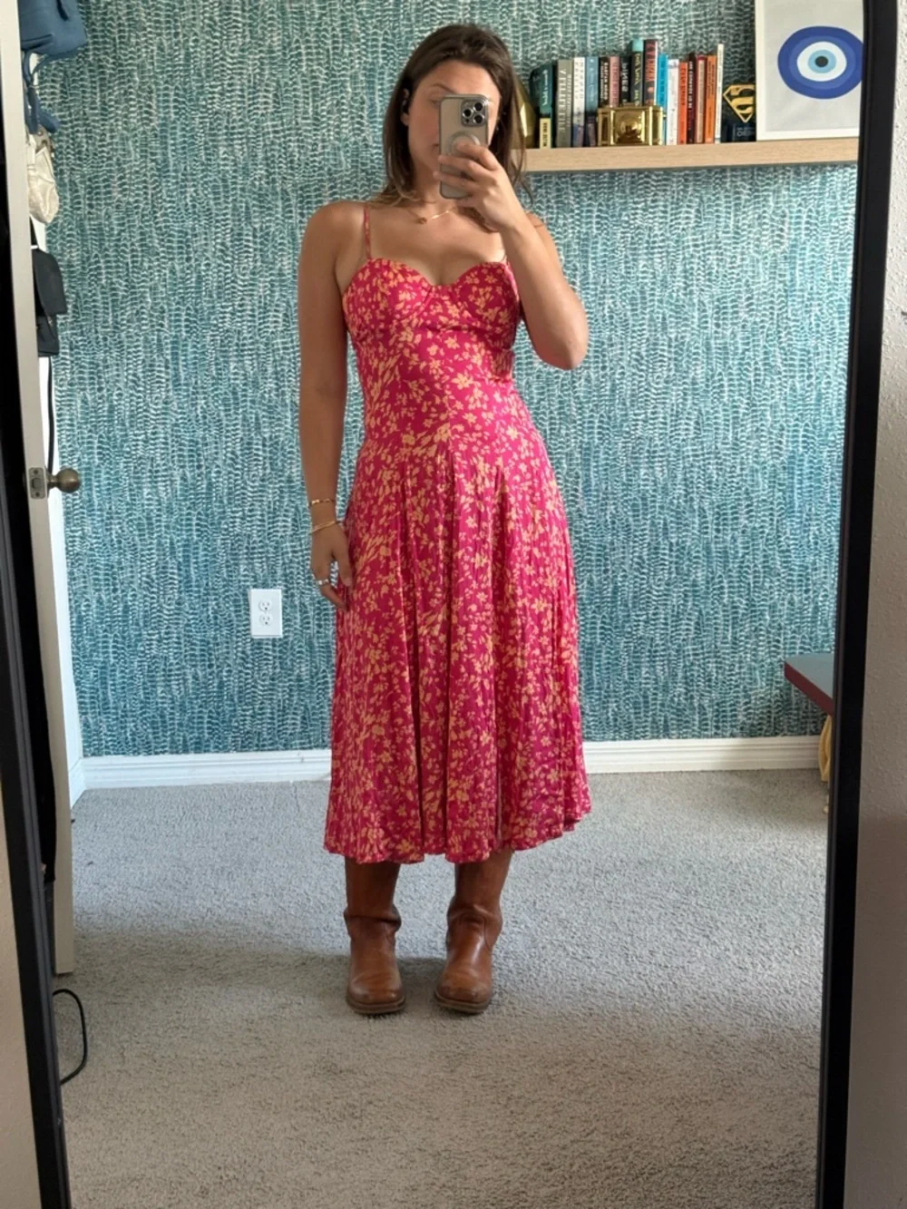 Free People Under The Moonlight Maxi Dress in Pink